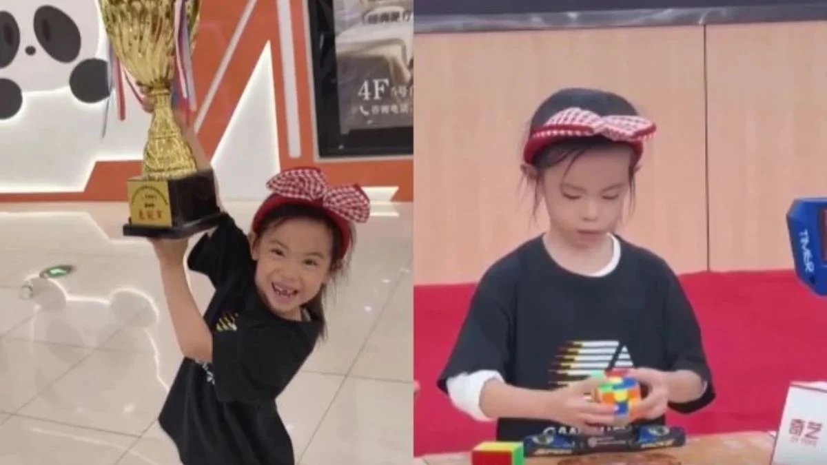 6 year old Chinese speedcuber Lian Yunzhi