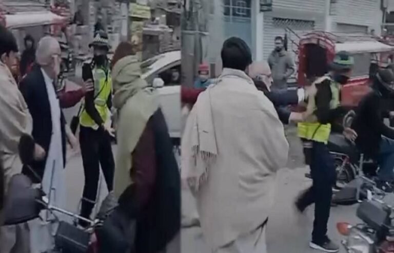 سوات میں رکن خیبرپختونخواہ اسمبلی کا سرعام پولیس اہلکار پہ تشدد، ویڈیومنظرِعام پر