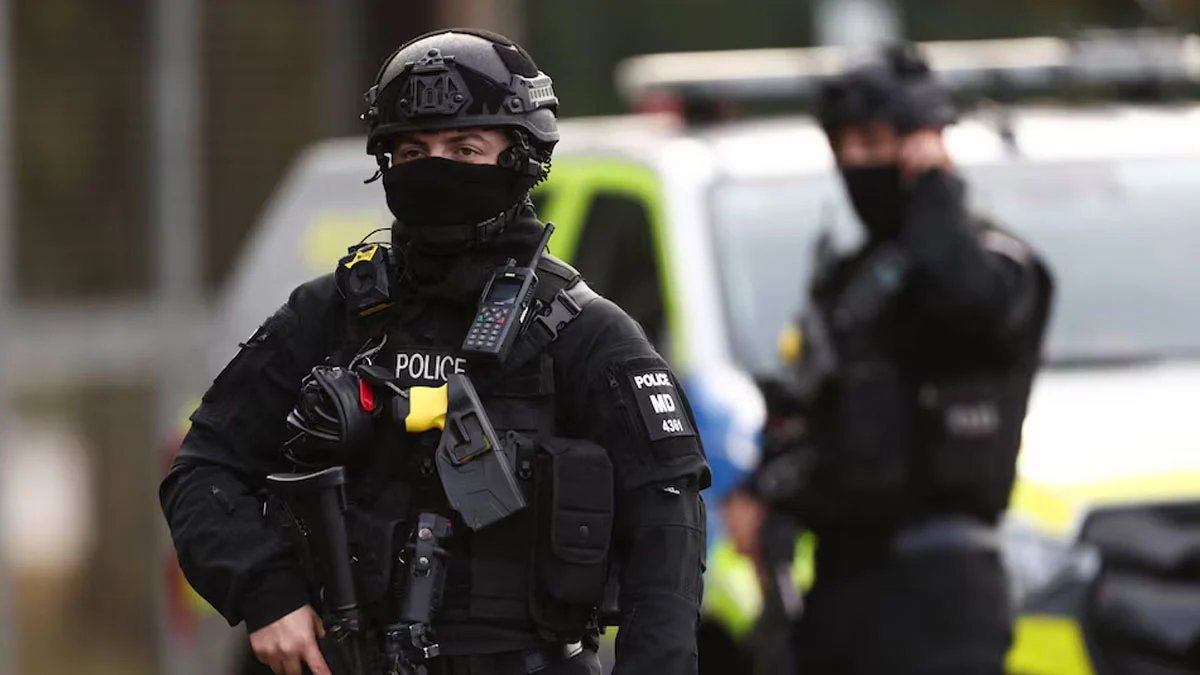 Armed police officer