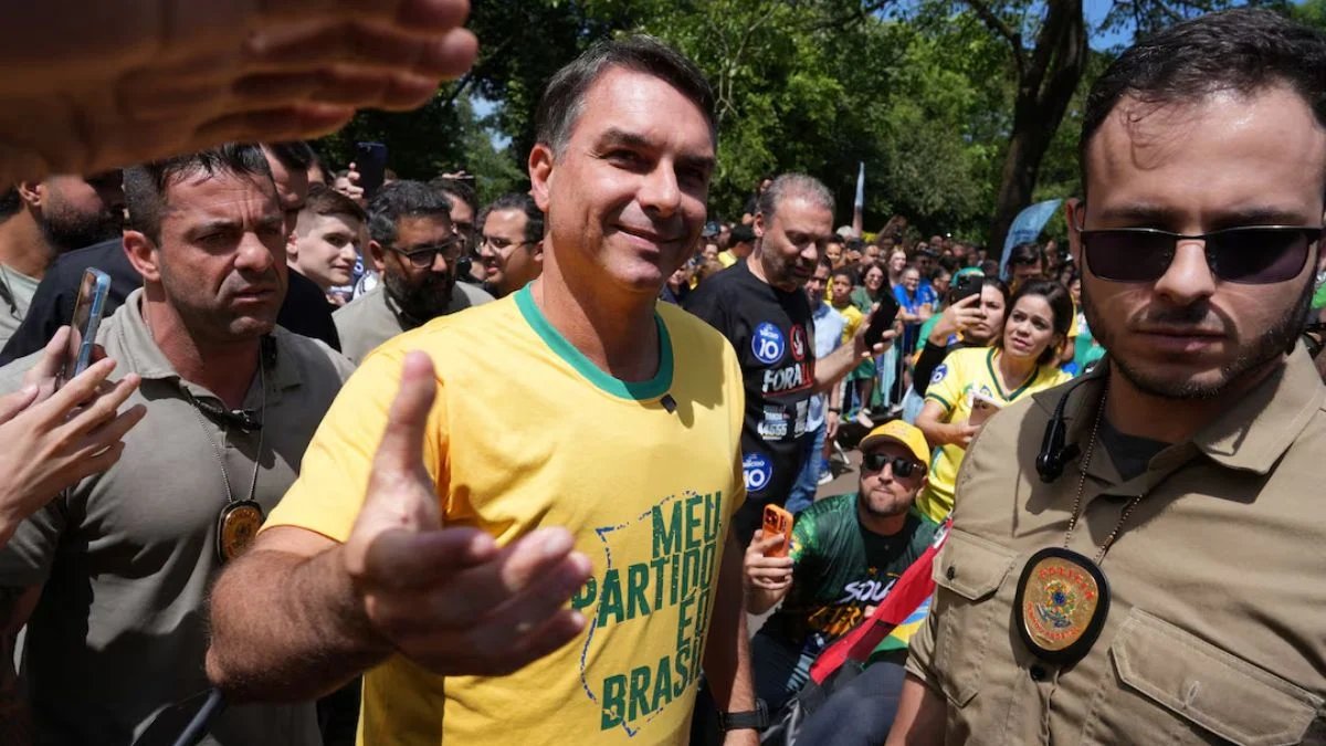 Brazilian presidential candidate Flavio Bolsonaro of the Liberal Party PL