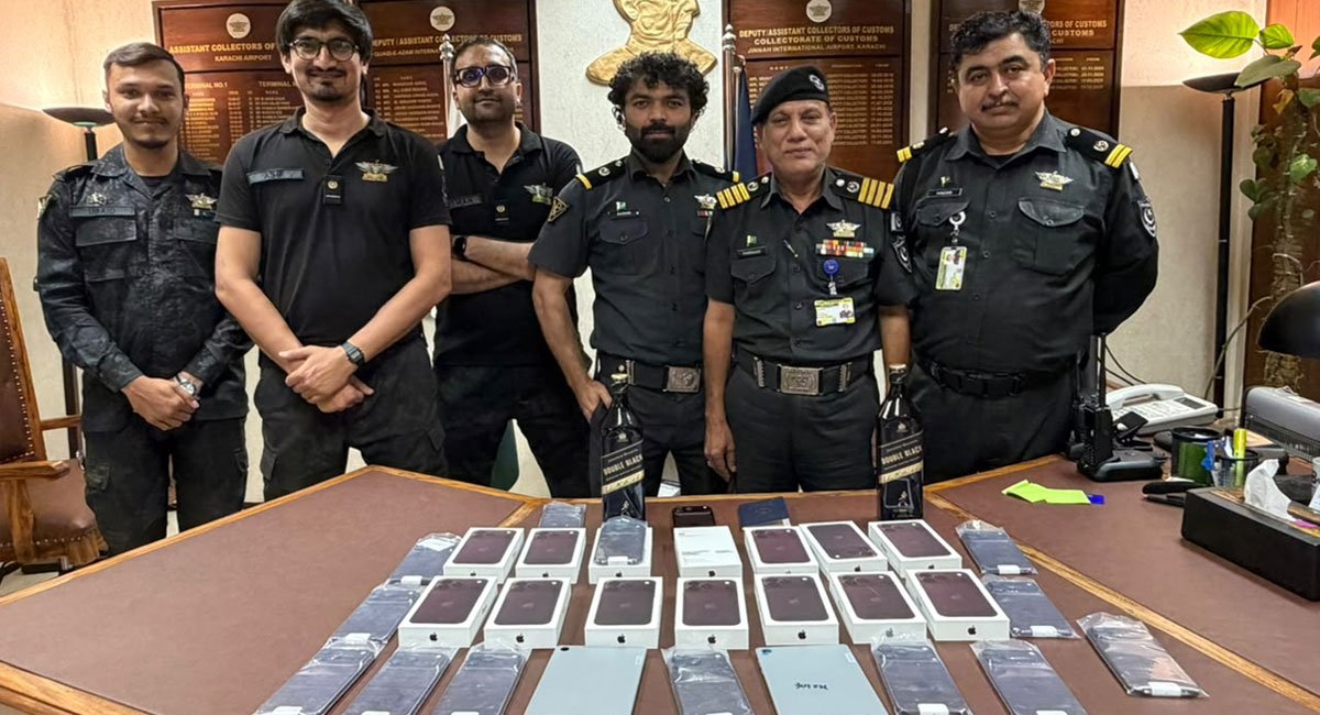 Customs recover iPhones hidden in airport washroom commode