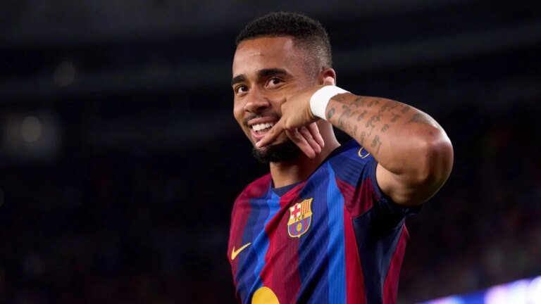 Gabriel Jesus reflects on ‘different emotion’ after scoring first Barcelona Champions League goal