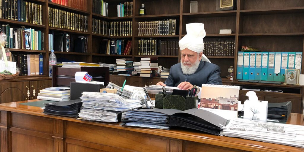 Huzoor in Office