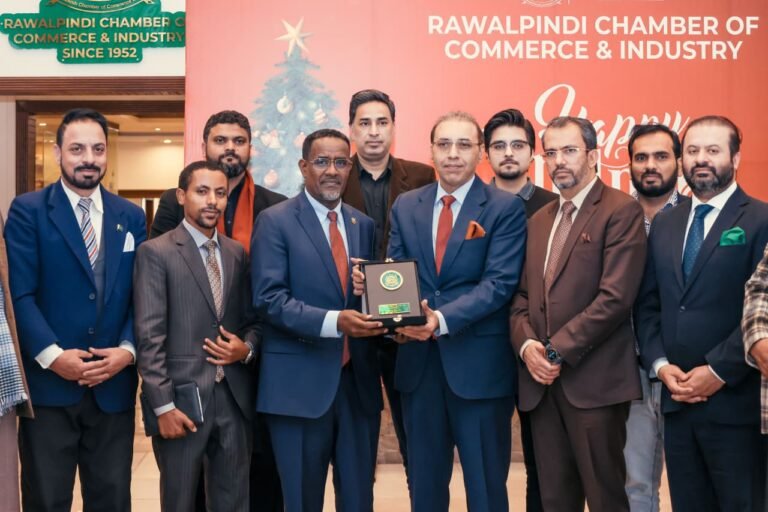 ایتیوپیا کے نامزد سفیر کی راولپنڈی چیمبر آف کامرس سے ملاقات، سرمایہ کاری کے مواقع پر زور