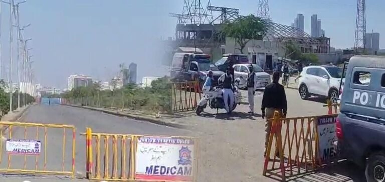 کراچی میں امریکی قونصل خانے کی جانب جانے والے تمام راستے تیسرے روز بھی بند