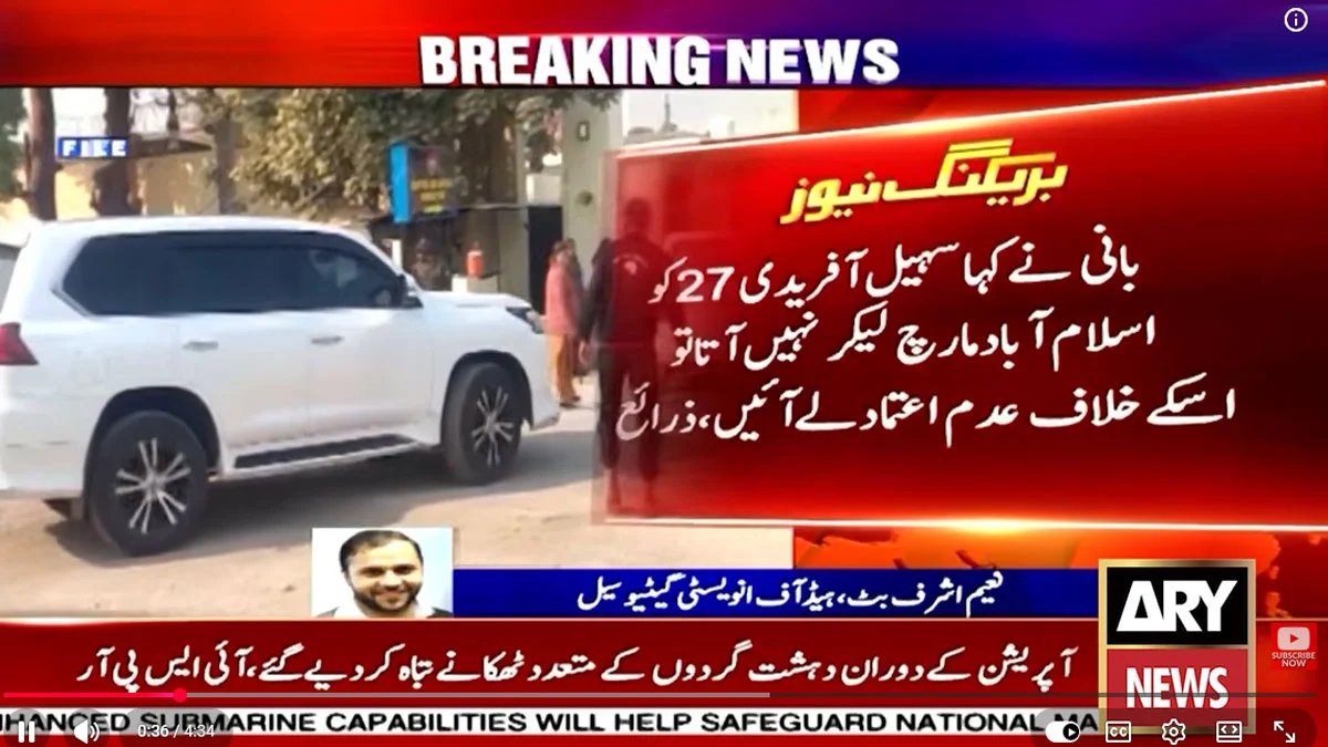 Imran Khan PTI founder Sohail Afridi no confidence
