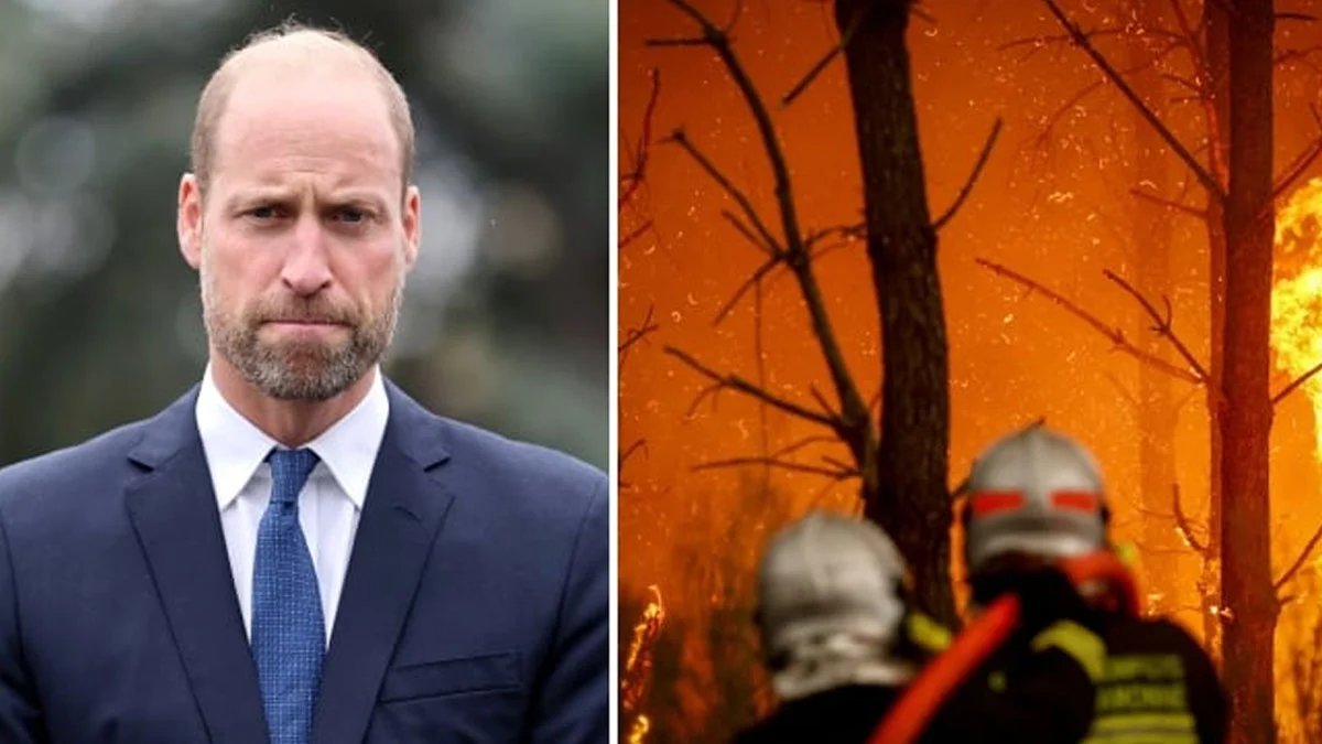Prince William praises wildfire heroes