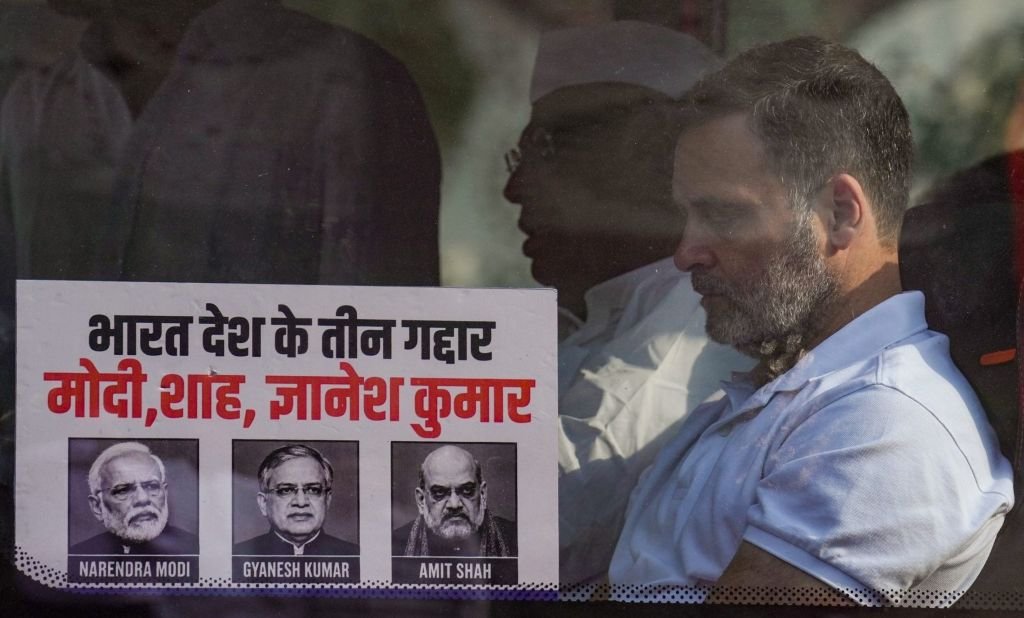 Rahul Gandhi Gyanesh Protest PTI