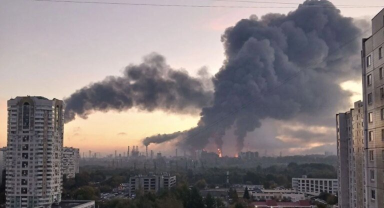 Two dead in Moscow region, drones hit oil refinery in Russian capital