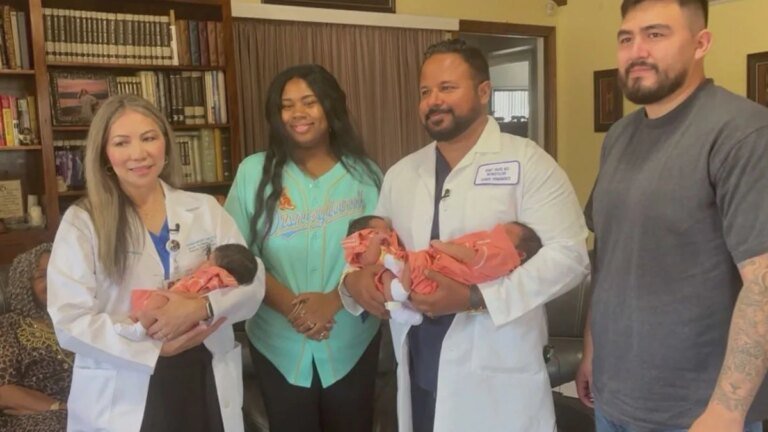 South LA family welcomes rare 19.3-Pound mixed triplets on father’s birthday