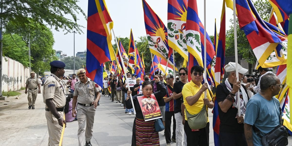 delhi Tibetan community protest