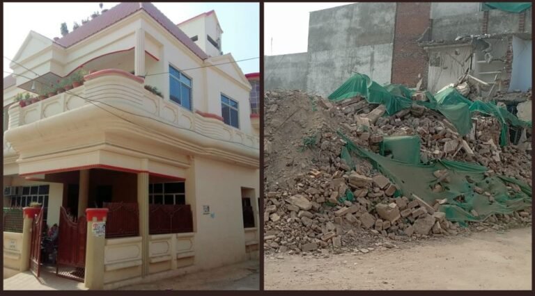 ملبے کا ڈھیر بنا پروین فاطمہ کا گھر