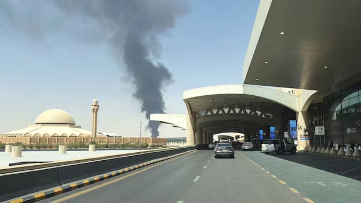 fuel storage area at King Khalid International Airport in Riyadh Saudi Arabia