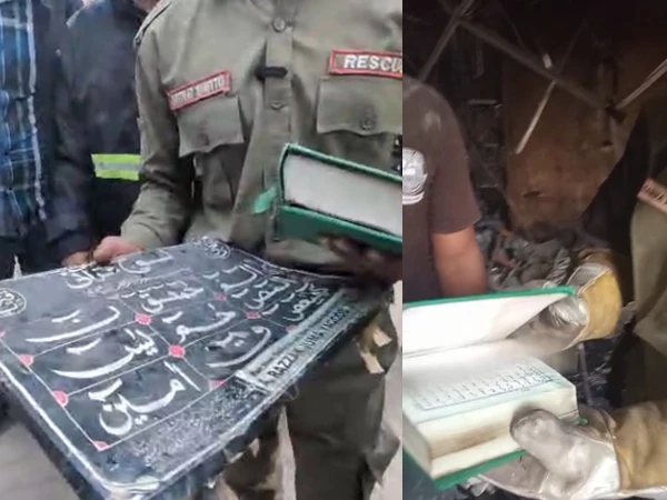 سانحہ گل پلازہ، 8ویں روز ریسکیو آپریشن کے دوران قرآن پاک اور لوح قرآنی بالکل ٹھیک حالت میں برآمد 93 gulplazaquran1769265376 0