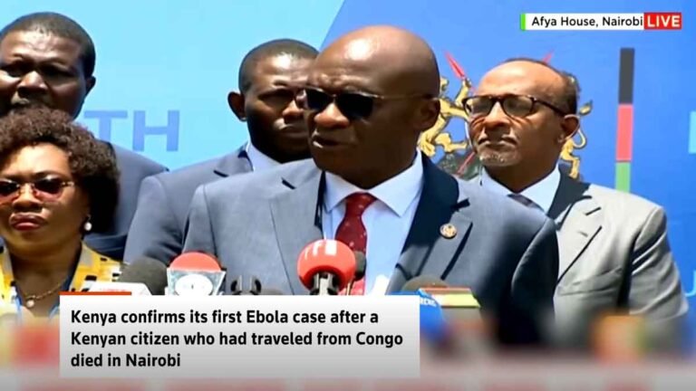 Kenya confirms first Ebola case after man dies in Nairobi