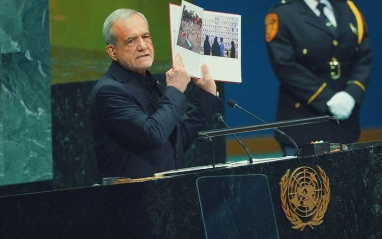 ایران امریکہ کی  فوجی طاقت کے سامنے ہتھیار نہیں ڈالے گا ، مسعود پیزشکیان کی جنرل اسمبلی میں تقریر
