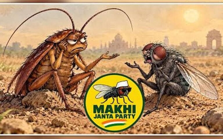 بھارت میں کاکروچ کے بعد مکھی جنتا پارٹی آگئی