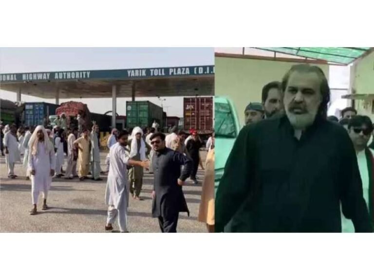 علی امین گنڈاپور لانگ مارچ چھوڑ کر قافلے سمیت واپس ڈیرہ اسماعیل خان چلے گئے یارک ٹول پلازہ کنٹینرز لگا کر بند، سابق وزیراعلیٰ خیبر پختونخواہ کا قانون ہاتھ میں نہ لینے کا اعلان، لانگ مارچ میں شرکت کی بجائے واپسی کا فیصلہ