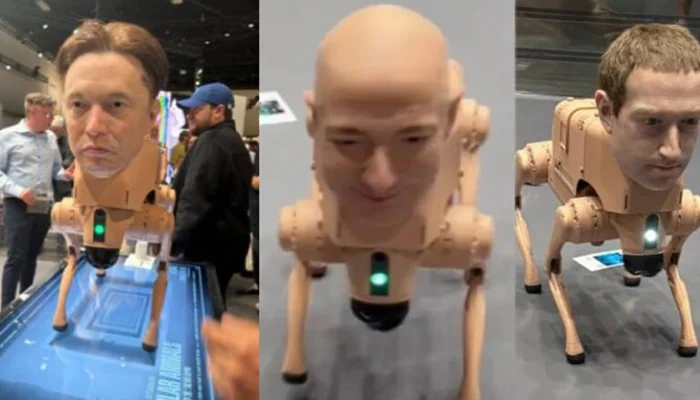 ایلون مسک،جیف بیزوس اورزکربرگ انیمیٹرونک روبوٹ ڈاگس بنا دیا گیا 69 انیمیٹرونک روبوٹ ڈاگس.webp