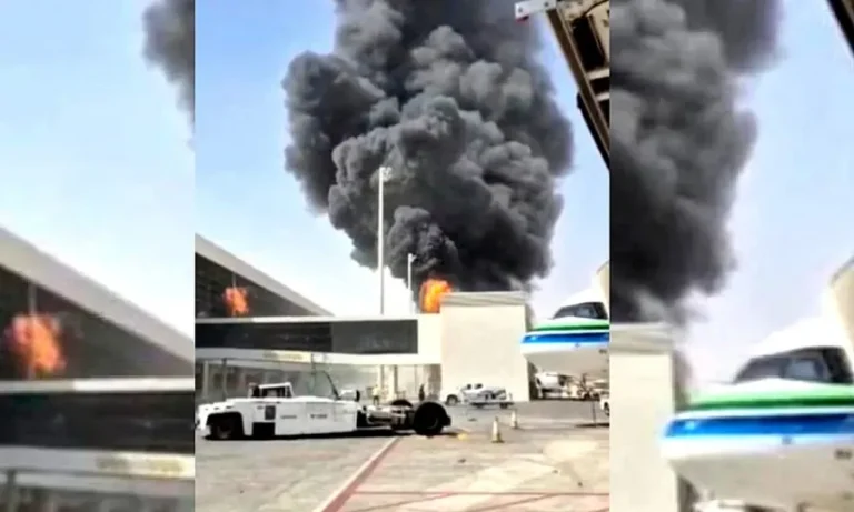 حوثیوں کا ریاض ایئرپورٹ پر میزائل حملہ؛ سعودی طیارے میں آگ لگ گئی