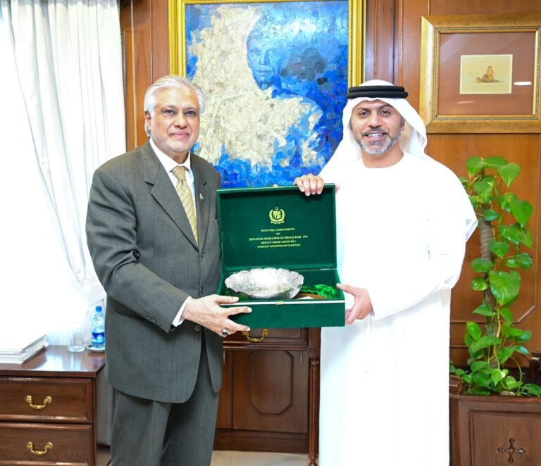Pakistan FM Ishaq Dar Bids Farewell to UAE Ambassador Al-Zaabi, Praises Role in Strengthening Ties