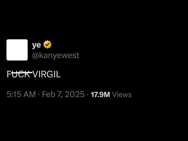 Kanye West calls Virgil Abloh’s death a message for those who ‘steal’ from him | The Express Tribune