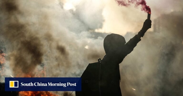 New French prime minister greeted with fiery protests on first day at work
