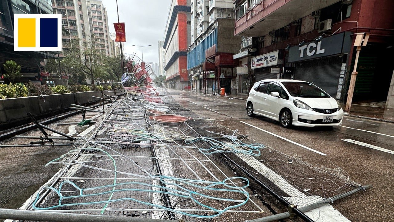 Super Typhoon Ragasa brings Hong Kong to a standstill – as it happened