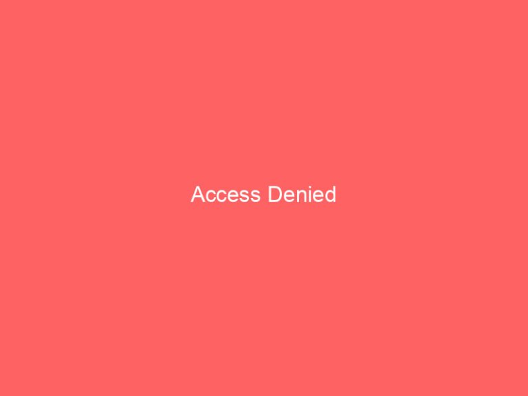 Access Denied