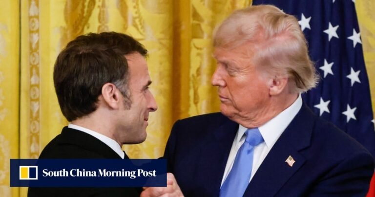 French President Macron is stopped by New York police and he calls … Trump