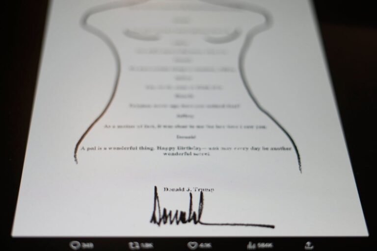 The birthday letter. Photo: @OversightDems / X via AP