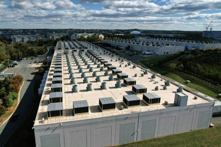 An aerial view of an Amazon Web Services Data Centre known as US East 1 in Ashburn, Virginia. Photo: Reuters