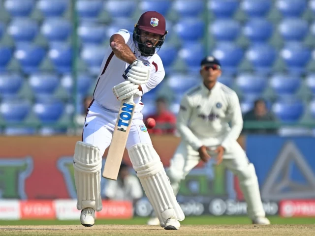 Campbell hits maiden Test ton as West Indies defy India | The Express Tribune