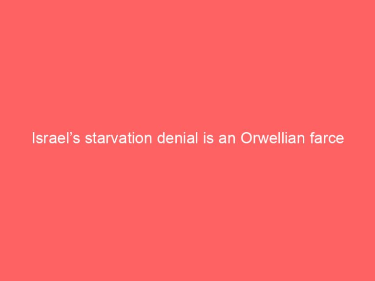 Israel’s starvation denial is an Orwellian farce