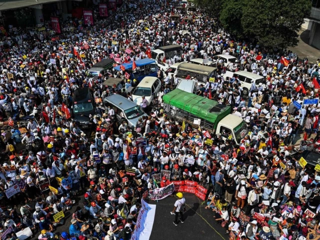 At least 40 killed, including children, as Myanmar junta strikes festival protest | The Express Tribune