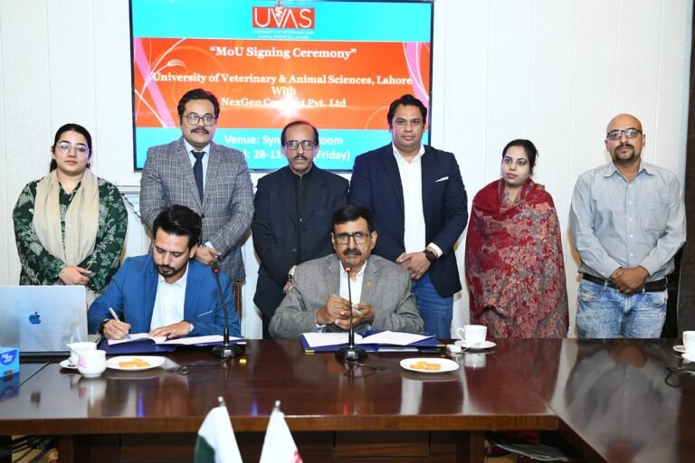 UVAS inks MOU with NexGen Connect to establish collaboration for enhancing practical skills of students