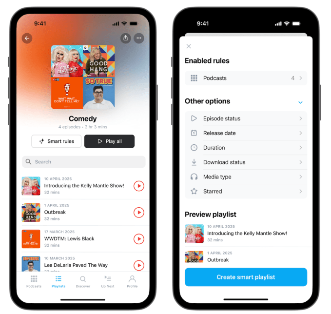 Pocket Casts now lets you create a playlist of your favorite podcast episodes  | TechCrunch