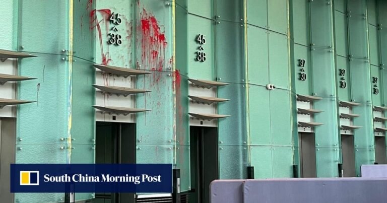 Man arrested in Hong Kong over splashing red paint in CK Asset’s office lobby