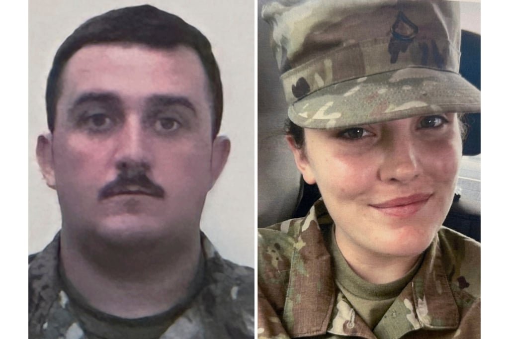National Guard members Staff Sergeant Andrew Wolfe (left) and Specialist Sarah Beckstrom. Photo: US Attorney’s Office via AP
