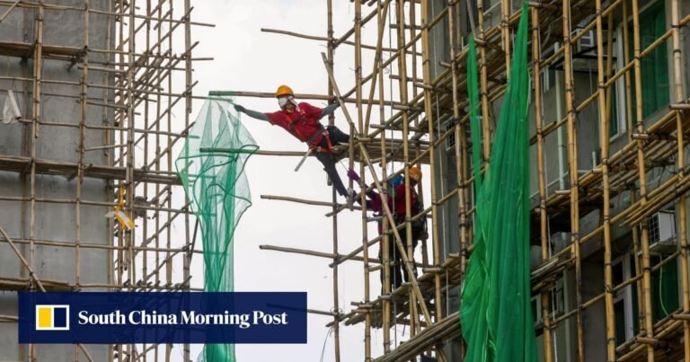 55 blocks in Hong Kong can’t meet deadline to take down scaffolding nets
