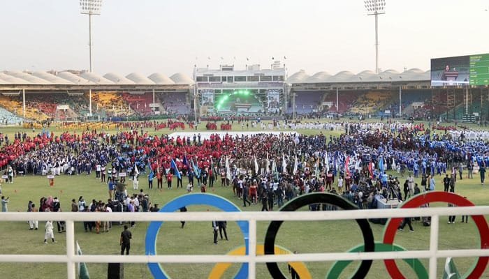 Bilawal inaugurates 35th National Games in Karachi; Arshad Nadeem lights the torch