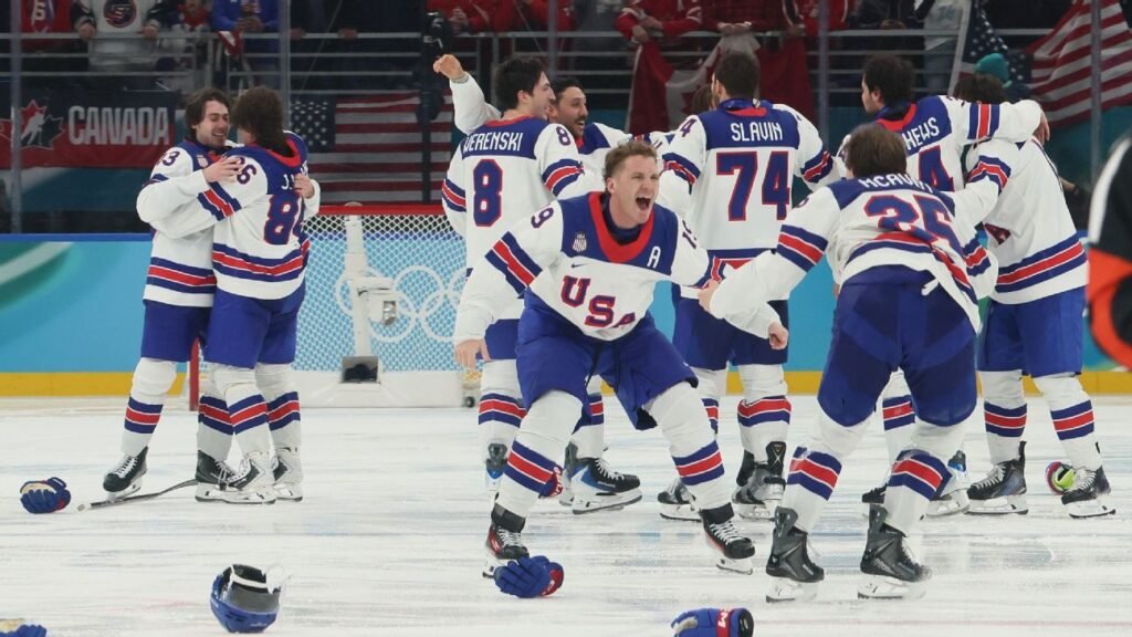 U.S. wins men's hockey gold medal on Jack Hughes' overtime goal 53 U.S. wins men's hockey gold medal on Jack Hughes' overtime goal