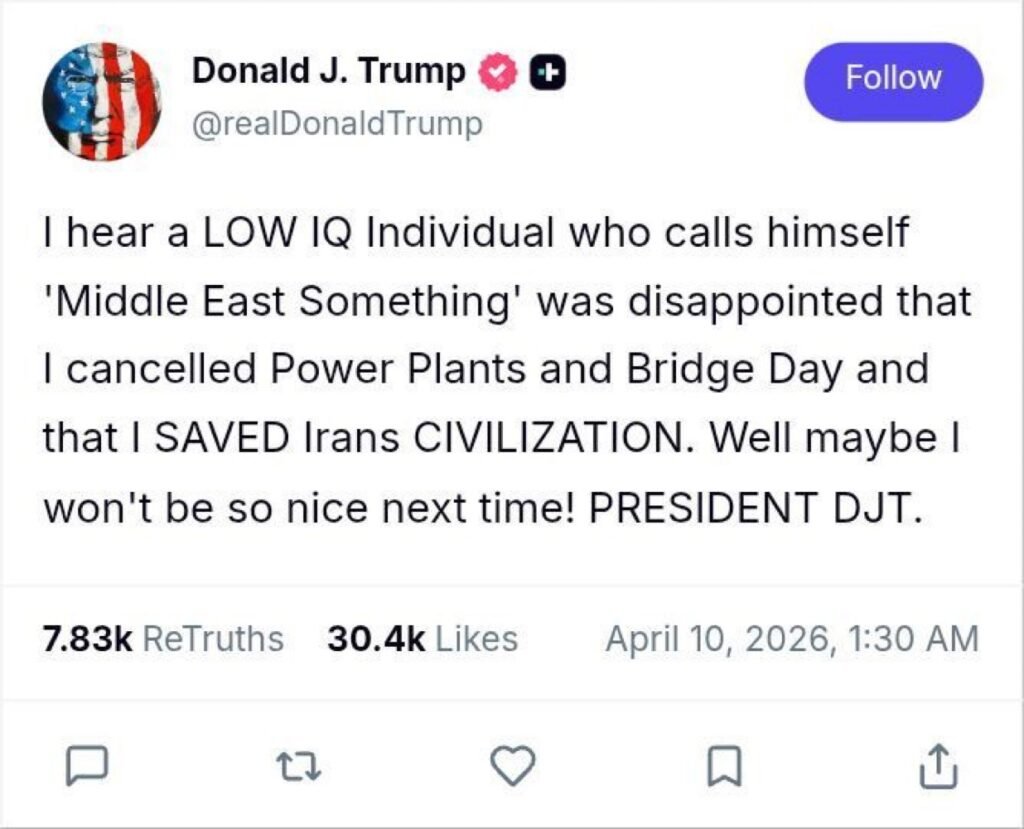 Trump Warns: US Warships Being Reloaded if Islamabad Talks Fail; White House Remains Optimistic 21 IMG 20260410 WA1222