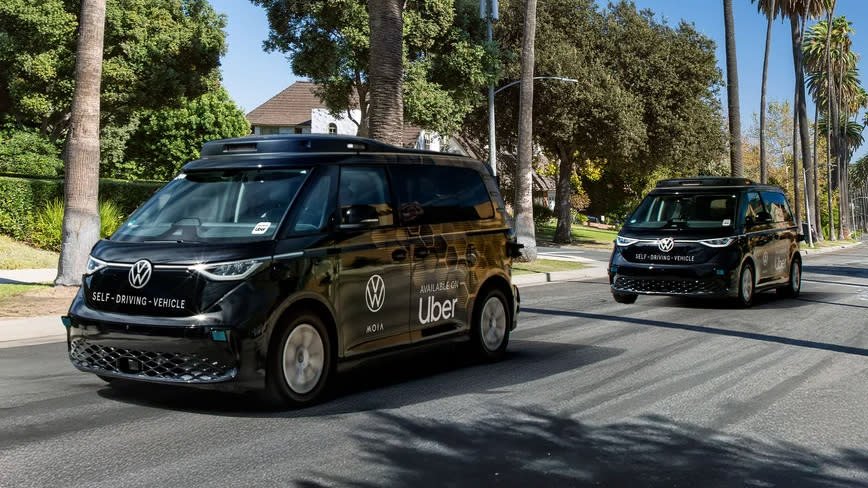 Uber begins testing its Volkswagen ID. Buzz robotaxi fleet in LA 15 Uber begins testing its Volkswagen ID. Buzz robotaxi fleet in LA