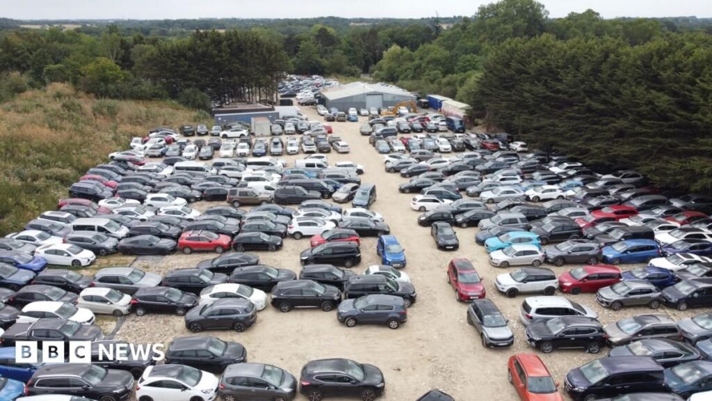 Unauthorised car park near Stansted Airport grows after notice 24 Unauthorised car park near Stansted Airport grows after notice