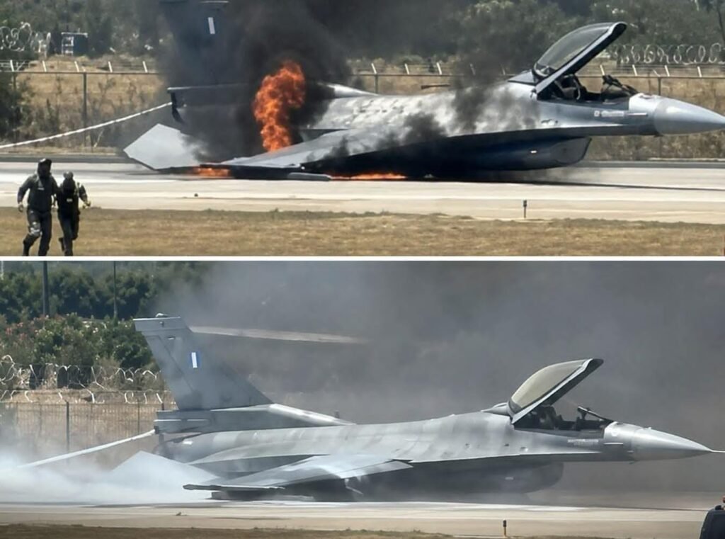 Greek Air Force F-16 Bursts Into Flames During Emergency Landing at Zakynthos Airport, Pilot Safe 6 IMG 20260709 WA0402