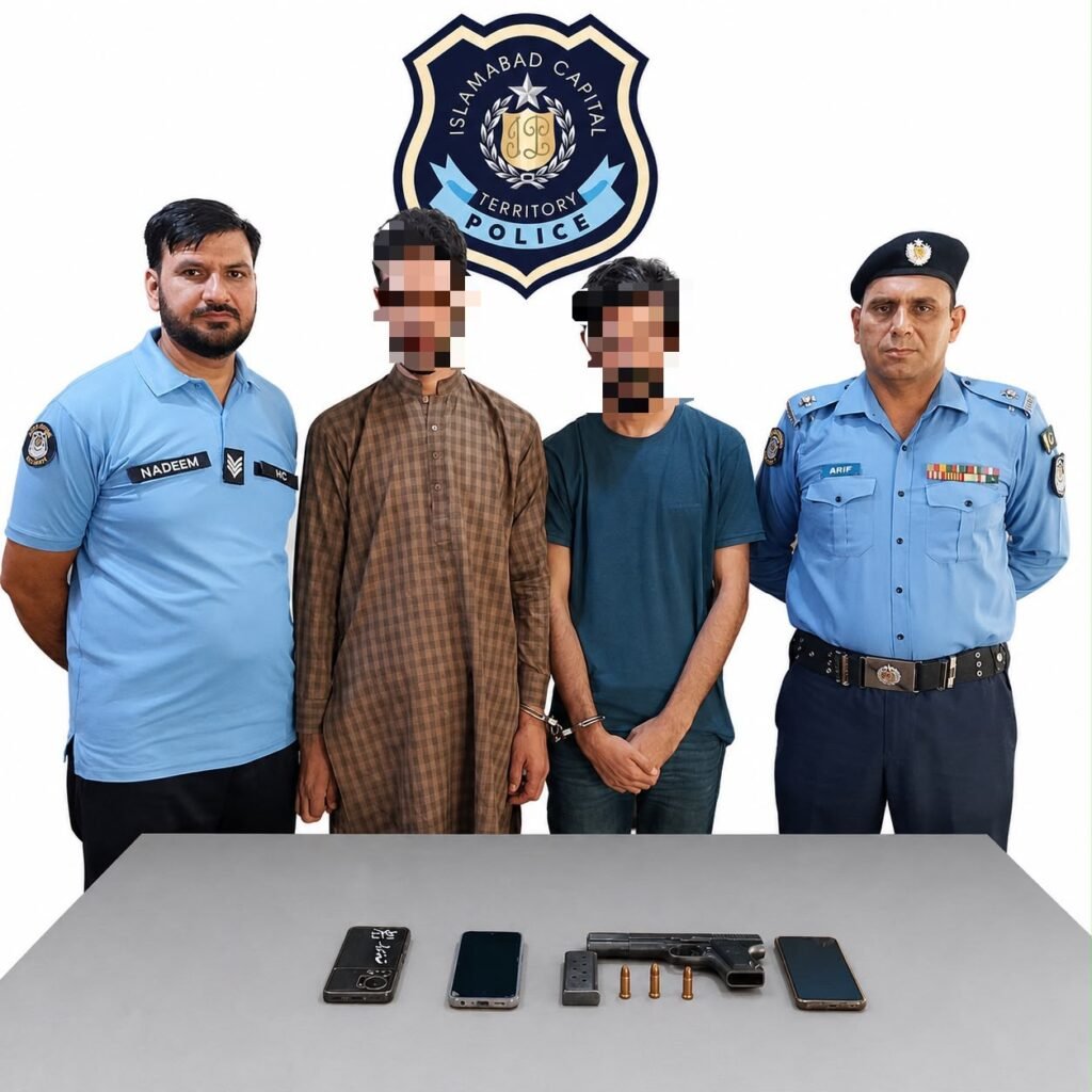 Islamabad Police Arrest Two-Member Gang Robbing Patients and Attendants at PIMS Hospital; Weapons, Stolen Phones Recovered 4 IMG 20260712 WA1235