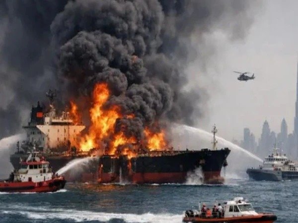 Two Oil Tankers Destroyed by Mines in Strait of Hormuz; IRGC Stops 4 More Vessels 27 IMG 20260718 WA2212