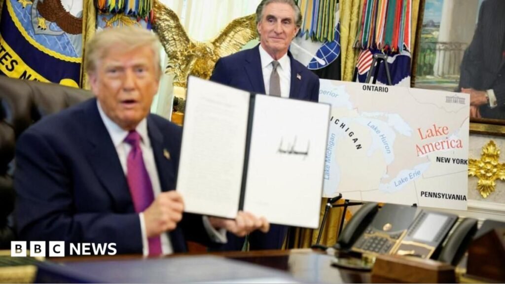 Trump signs order to rename Lake Ontario to Lake America 36 Trump signs order to rename Lake Ontario to Lake America