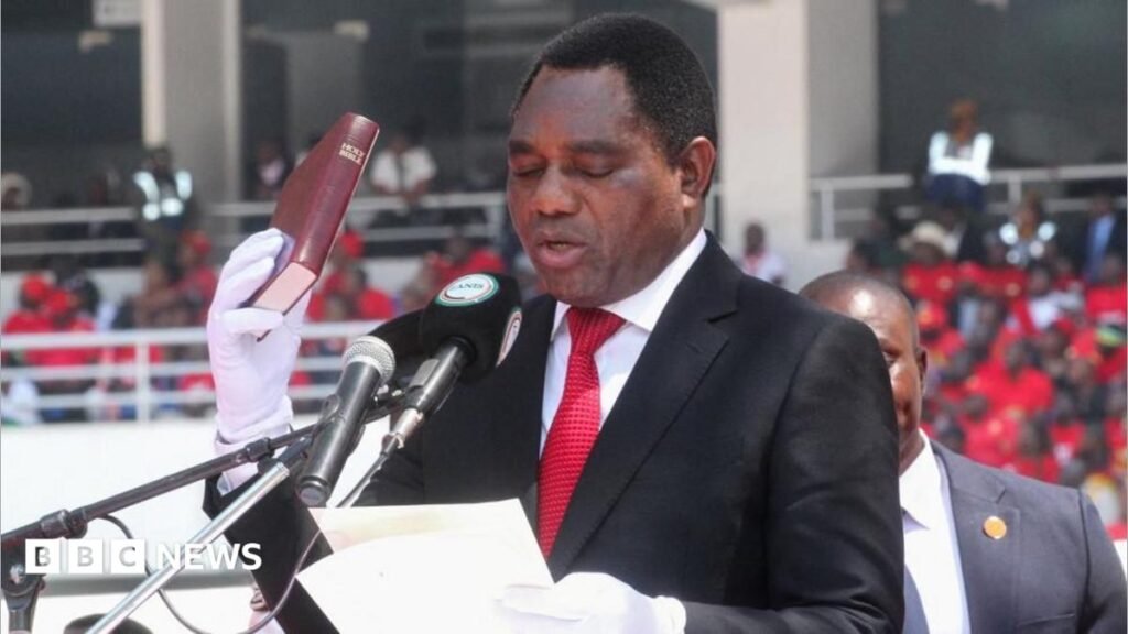 Zambias President Hakainde Hichilema sworn in for second term while opponent detained 30 Zambia's President Hakainde Hichilema sworn in for second term while opponent detained